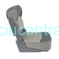 Sulenkiama sėdynė su metaliniais lankstais pilka/pilka